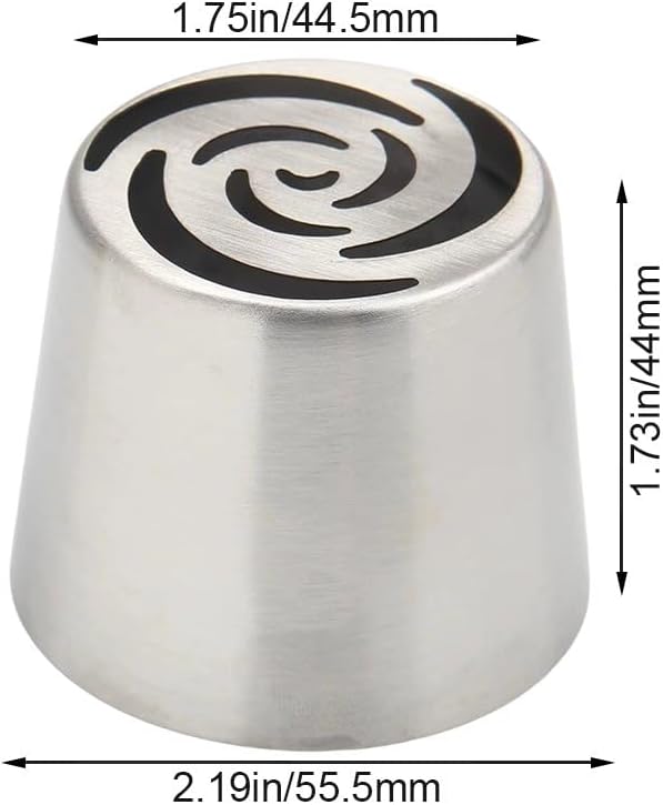 Extra Large Russian Piping Tip, Stainless Steel Flower Piping Tips Floral Icing Nozzles for Cake Decorating, Frosting, Cream Flower DIY Cookies