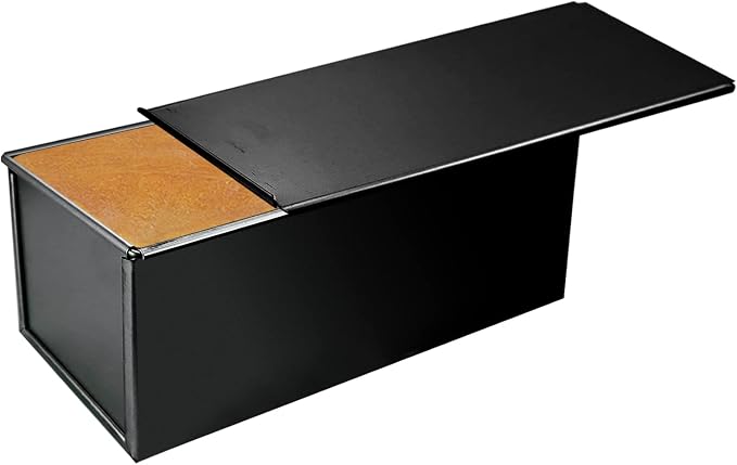 UgyDuky Pullman Loaf Pan with Lid Aluminum Steel Commercial Grade Non Stick Bread Pan with Lid 10x3.93x4.4 Inch