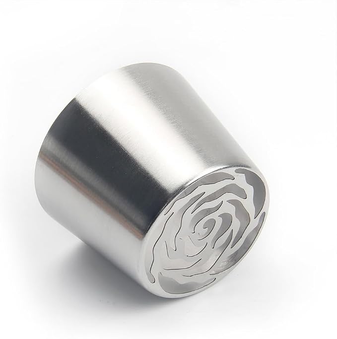 Extra Large Russian Piping Tips - Stainless Steel Flower Nozzles Set for Cake Decorating, Rose & Floral Icing Tips for Cupcakes, Cookies Professional Baking Tools (XXL, Style 48)