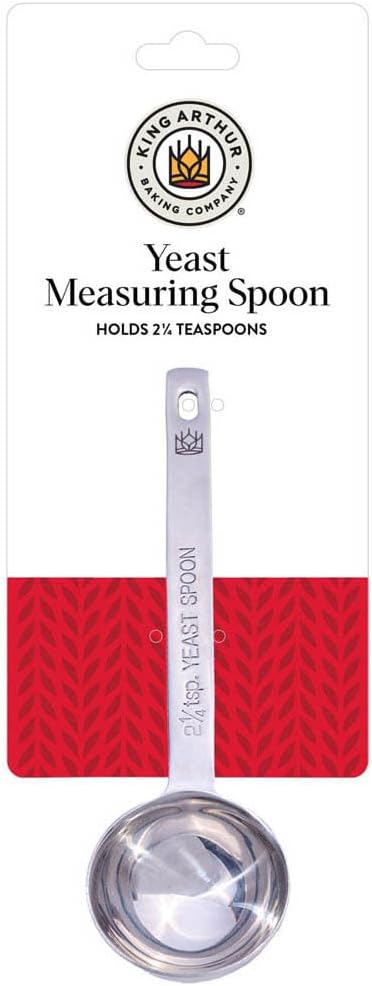 King Arthur Baking Company Yeast Measuring Spoon, 18/8 Stainless Steel, Holds 2.25 Teaspoons, For Bulk Yeast And Bread Baking, Pastries, And Rolls