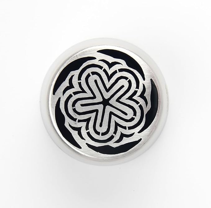 1 Piece Stainless Steel Extra Large Compact Flower Icing Tips,Pastry Frosting Russian Piping Nozzles for Marshmallow Bouquet,Cake Decorating Dessert Piping Tips,Flower Frosting Nozzles for Decorating