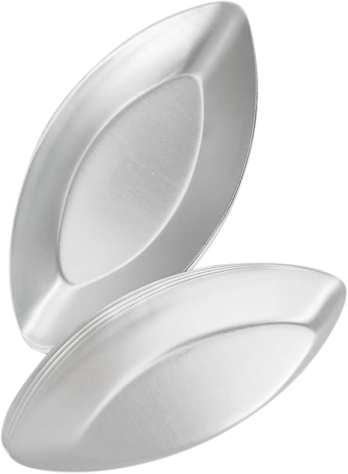 Oval Tart Molds, Aluminum Boat Shape Tart Pans, Canoe Tartlet Tins Bakware Tool for Tarts, Pie, Quiches - 10Pcs, Silver