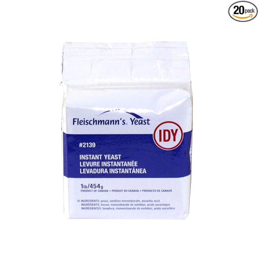 Fleischmann's, Dry Yeast, Instant, 1 Pound Vacuum Pack (20 Count)