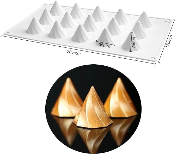 mostsom Silicone Molds Chocolate Molds Candy Cookie Chocolate Molds, Perfect Molds for Chocolate Covered, Cupcake, Candy, Pudding, Mini Soap Making (Peaks C)