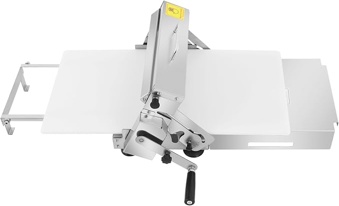 Stainless Steel Pastry Dough Sheeter, Commercial Adjustable Thickness Dough Sheeter with Clear Scale Marking, Manual Dough Roller Machine for Shops, Food Courts, Cafeterias
