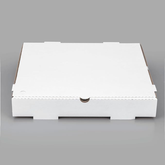Karat Corrugated Pizza Boxes 14" x 14" x 2" [50 Pack] – Ventilated, Grease-Resistant, Durable for Pizza, Catering or Shipping Use