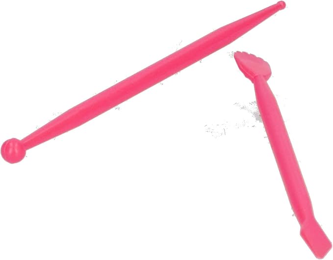 Clay Modeling Tools Clay Carving Tools Cake Modeling Tools Cake Shaping Tools Cake Sculpting Tools 14PCS Set PP Plastic Lightweight for Cake Decorating DIY Baking (Rose Red)