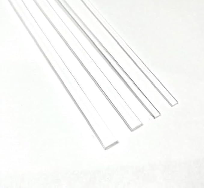 Flat Clear sticks for cake toppers cake pops or lollipops - Acrylic Plexiglass Sticks Transparent Clear, Strong and not bendy with length of 4“,6“ or 8“ (25, 8in - Heavy Duty)