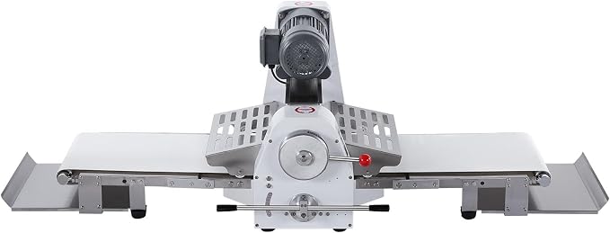 VEVOR Commercial Dough Sheeter Machine, 15.7-Inch Reversible Puff Pastry Sheeter and Fondant Roller, Electric Dough Roller 0-1.4" Adjustable Thickness, Folding Dough Sheeter for Bakeries, Pastries