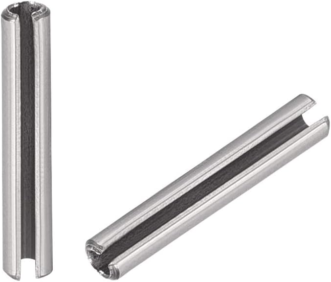 uxcell Slotted Spring Pin - M1.5 x 14mm 304 Stainless Steel Split Spring Roll Dowel Pins Plain Finish 20Pcs