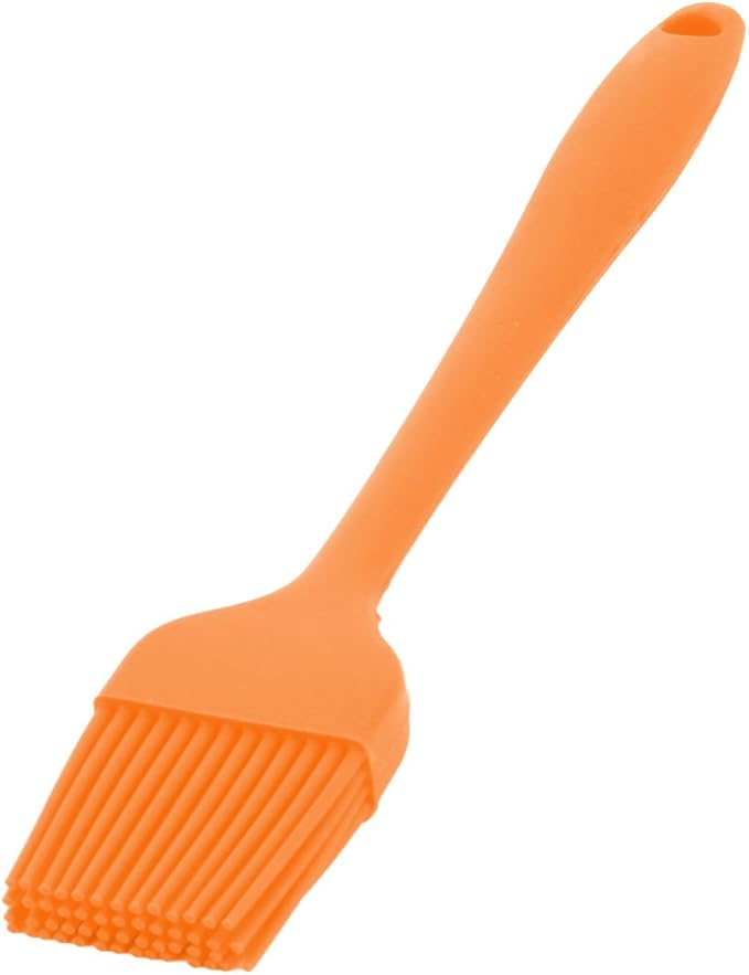 uxcell Silicone Family Bakery Cookie Cake Baking Tool Cream Butter Pastry Brush Orange