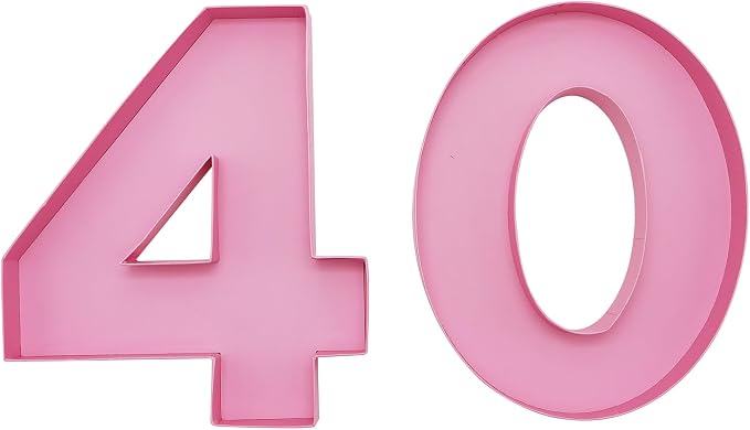 12inch Cardboard Number Fillable Food Tray Box for Charcuterie, Cupcake Arrangement,Birthday Anniversary (Pink 4)
