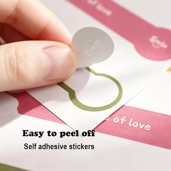 7.3 inch Long Sealing Stickers for Small Business 150 Pcs Cute Flower Shaped Give of Love Self-Adhesive Baking Labels Handmade Food Tamper-Proof Bakery Sticker for Baked Goods Packaging