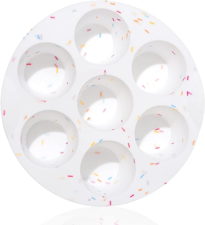 SHEbaking Egg Bites Silicone Mold 7 Cups Egg Bite Mold Non-Stick Air Fryer Egg Mold Muffin Pan for Baking Egg Bite Maker for Mini Muffins, Tart, Mini Cupcake BPA Free