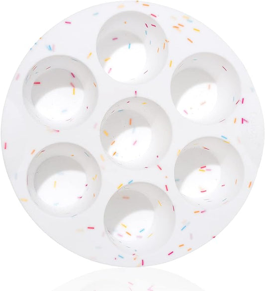 SHEbaking Egg Bites Silicone Mold 7 Cups Egg Bite Mold Non-Stick Air Fryer Egg Mold Muffin Pan for Baking Egg Bite Maker for Mini Muffins, Tart, Mini Cupcake BPA Free