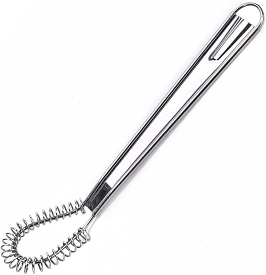 Best Utensils Stainless Steel Mini Egg Whisk Beater Handheld Milk Frother Foamer Foaming Creamy Coffee Mixer Spring Sauce Blender Kitchen Accessories