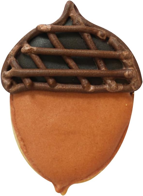 R&M International Mini Autumn Leaf Cookie Cutters, Acorn, Pumpkin, Oak, Maple, Aspen, Apple, 6-Piece Set in Gift Tin