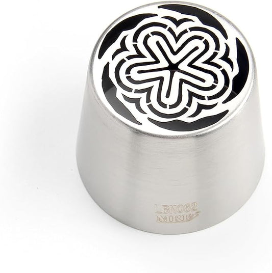 1 Piece Stainless Steel Extra Large Compact Flower Icing Tips,Pastry Frosting Russian Piping Nozzles for Marshmallow Bouquet,Cake Decorating Dessert Piping Tips,Flower Frosting Nozzles for Decorating