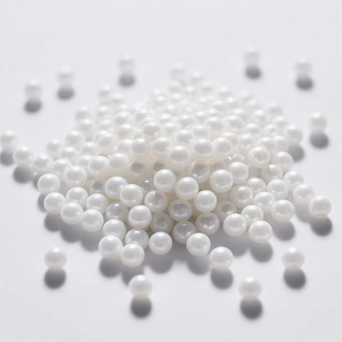 Fraunitsh Pearl Sprinkles, White Pearls for Cake Decorating, 238g/8.4oz Edible Sprinkles Sugar Pearls for Baking Cupcake Cookie Ice Cream Toppings Decorations, 10MM