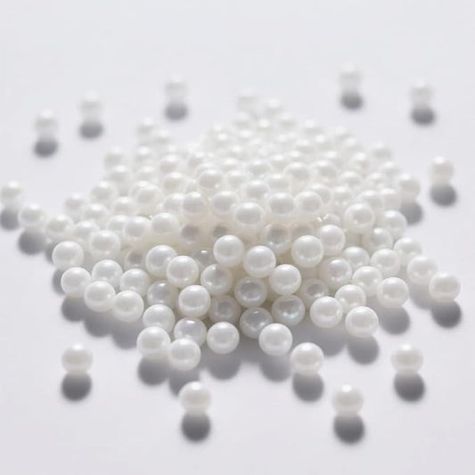 Fraunitsh Pearl Sprinkles, White Pearls for Cake Decorating, 238g/8.4oz Edible Sprinkles Sugar Pearls for Baking Cupcake Cookie Ice Cream Toppings Decorations, 10MM