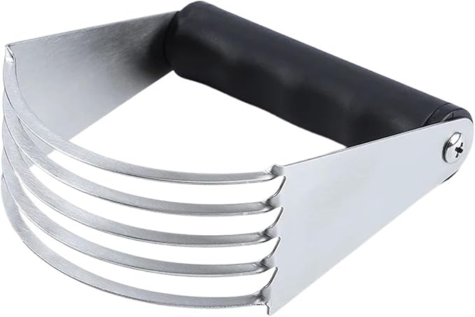Stainless Steel Manual Dough Blender Pastry Kneader Maker Flour Mixer Butter Lard Cutter Noodle Knife Kitchen Baking Tools, Silver