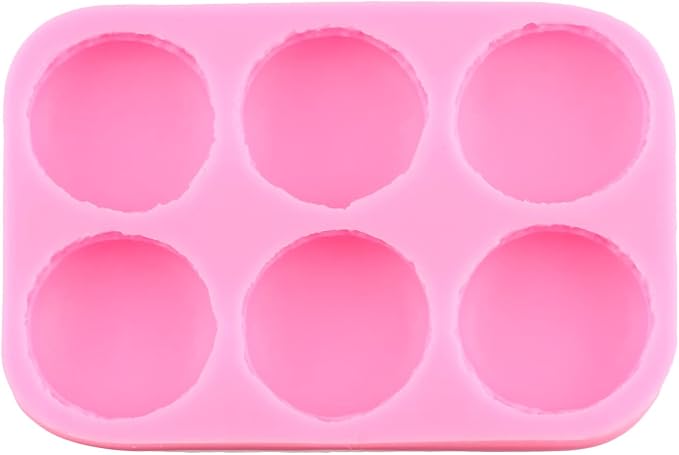 Mujiang 6-Cavity 3D Macaroon Hamburger Silicone Fondant Molds For Cake Decorating Chocolate Candy Mini Soap Bath Bomb