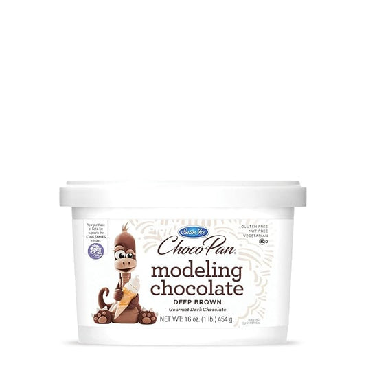 Satin Ice ChocoPan Deep Brown Modeling Chocolate (1 Pound) For Cake Decorating