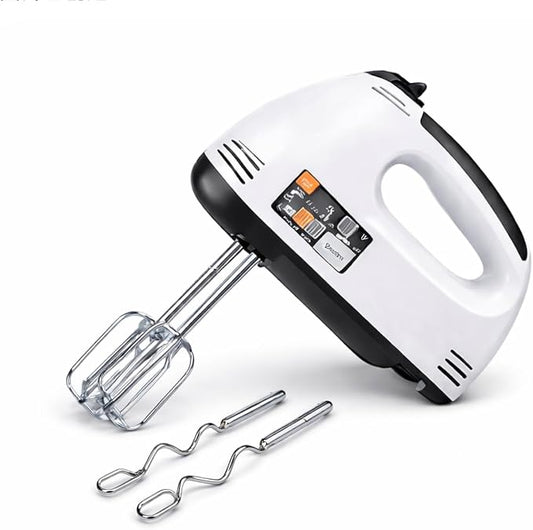 Electric Hand Mixer - 7 Adjustable Speed 260W Handheld Mixer Electric Whisk, Double Rod Stainless Steel Beaters & Hooks, Lightweight Hand Mixer for Baking & Cooking, Easy to Clean - Random Color