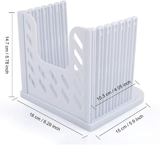 ORIONE Adjustable Toast Slicer/Cutting Guide for Homemade Bread, Plastic Bread Slicer Loaf for Slicing Bread Foldable Kitchen Baking Tools (White)