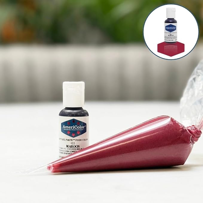 Americolor Soft Gel Paste Food Color, .75-Ounce, Maroon