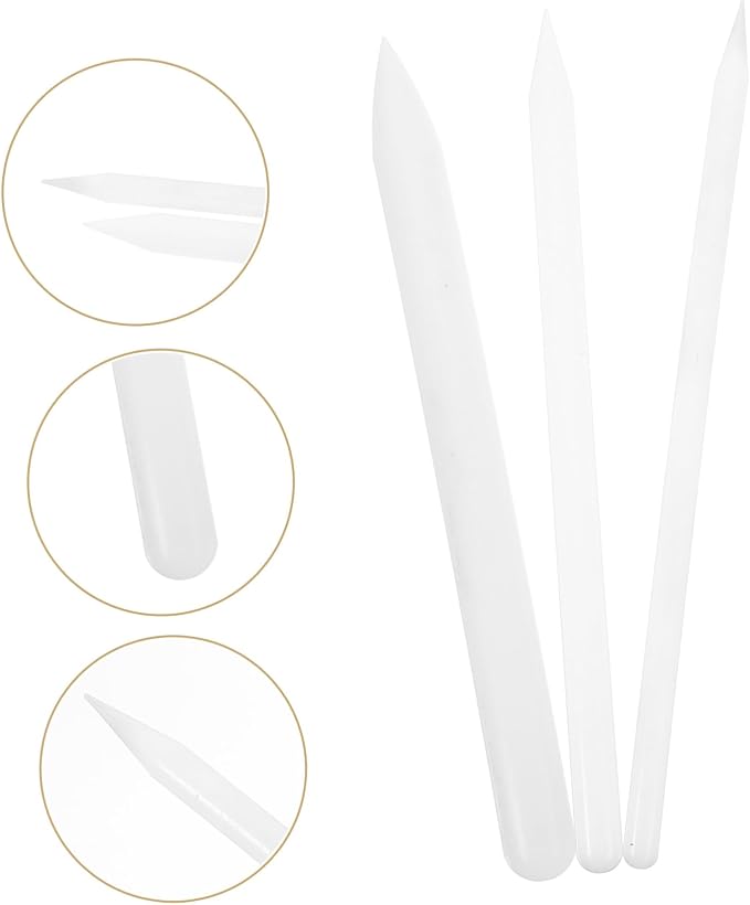 Alipis 3pcs Fondant Cake Decorating Kit Nonstick Rolling Pin Cake Smoother Baking Stick Carving Modeling Tool
