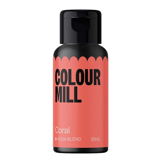Colour Mill Aqua Blend Water-Based Food Coloring, 20 Milliliters Coral