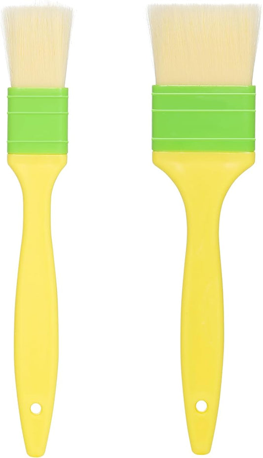 Pastry Brushes Basting Brush for Cooking Spreading butter, oil, or egg wash,Cooking Baking BBQ Oil Brush (2, 1in, 2in)