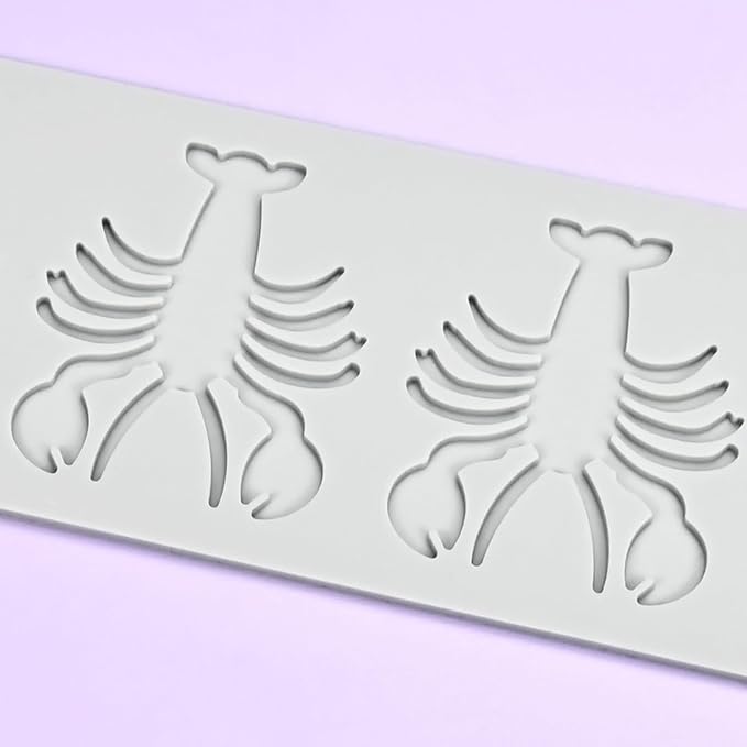 mostsom Sugarcraft Lace Mold Cake Border Decoration Lace Mat for Fondant Wedding Cake Decorating Baking Cake Decorating Crayfish Tools (E_ Crayfish)