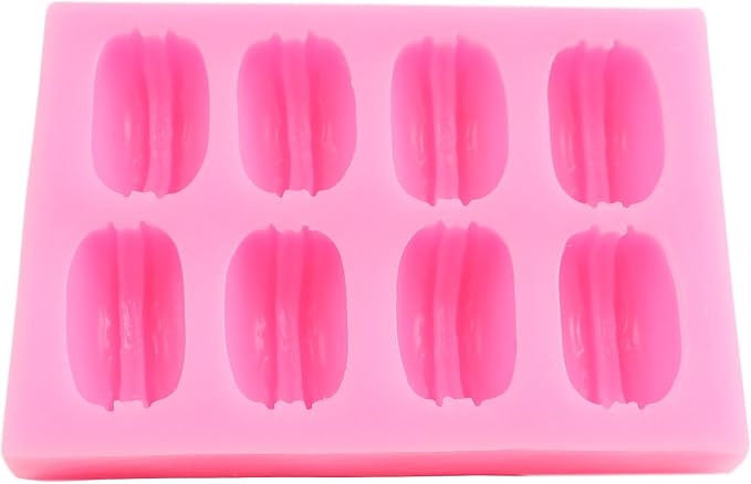 3D Macaron Hamburger Silicone Fondant Molds Macaroon Chocolate Mold for Cake Decoration Cupcake Topper Desserts Candy Gum Paste Polymer Clay