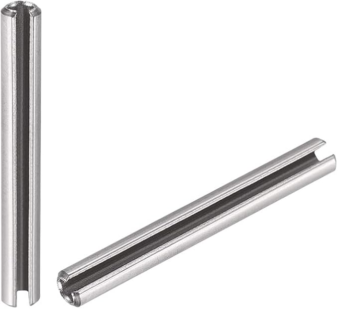 uxcell Slotted Spring Pin - M2 x 20mm 304 Stainless Steel Split Spring Roll Dowel Pins Plain Finish 20Pcs