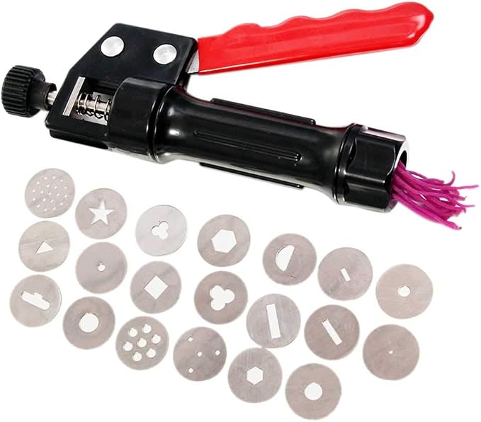 Clay Extruder, Sugar Paste Extruder Cake Fondant Decorating Tool Set, Hand-held Soft Clay Mud Squeezer, Decorating Tool Portable DIY Craft Fondant Cake Polymer Clays Extruders