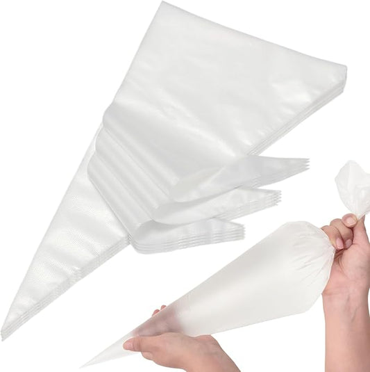 Extra Large 26 Inch Piping Bags 50 Pack - HOMIOVE XXL Disposable Piping Icing Bags Anti-Burst Thick Pastry Bags Frosting Bags Anti Burst Cake Decorating Bags for Cake Decorating, Cupcakes, Macarons