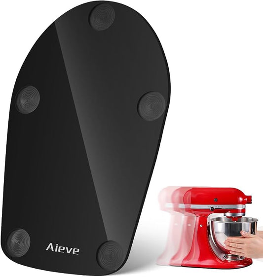 Aieve Mixer Slider Mat for KitchenAid 4.5–5 QT Tilt-Head Stand Mixer Accessories, Upgraded Acrylic Sliding Tray with Felt Bottom, Easy to Move, Black