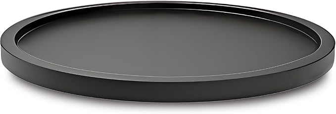 12" Black Bamboo Lazy Susan Organizer Kitchen Turntable for Cabinet Pantry Table Organization