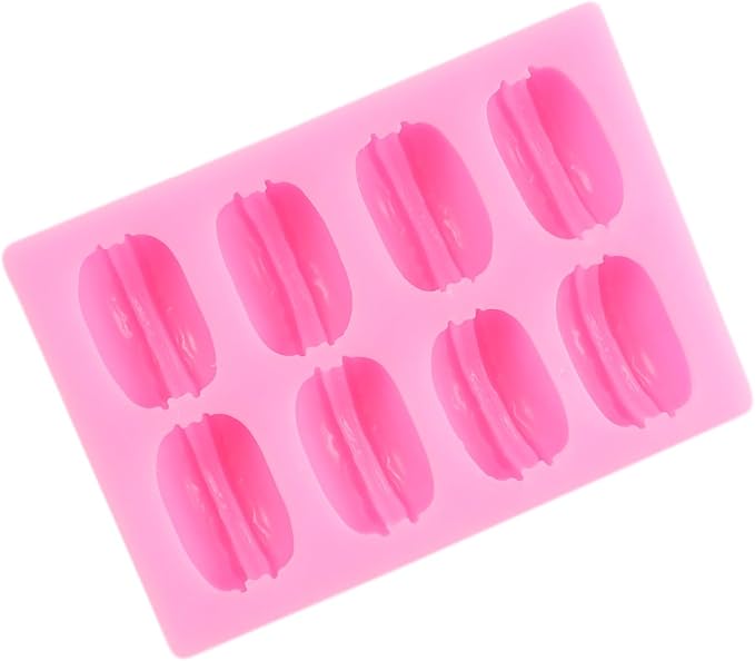 3D Macaron Hamburger Silicone Fondant Molds Macaroon Chocolate Mold for Cake Decoration Cupcake Topper Desserts Candy Gum Paste Polymer Clay