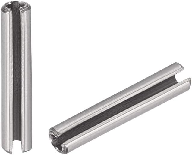 uxcell Slotted Spring Pin - M1.5 x 8mm 304 Stainless Steel Split Spring Roll Dowel Pins Plain Finish 20Pcs