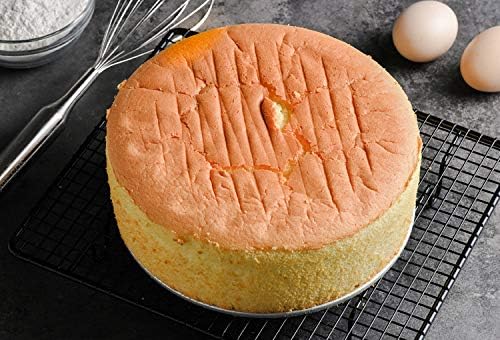 Tosnail 2 Pack 10" x 3" Round Aluminum Cake Pan with Removal Bottom for Chiffon Cake