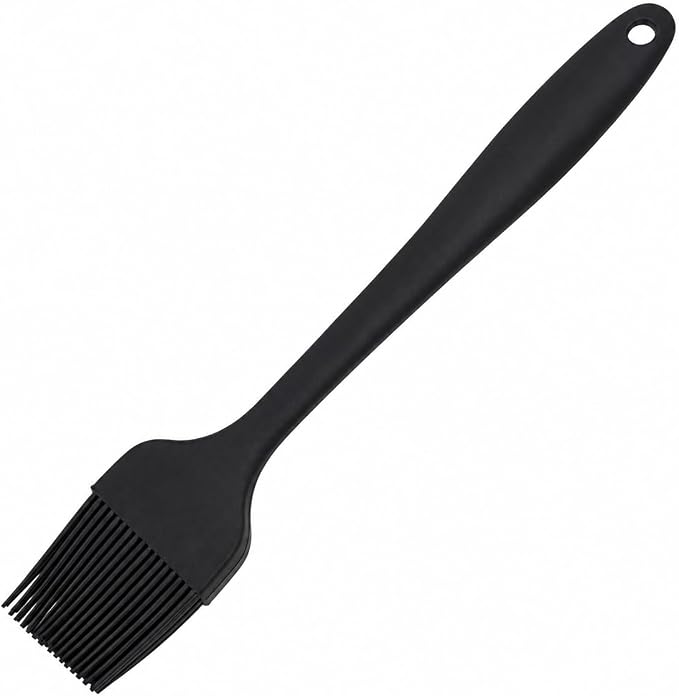 Heat Resistant Silicone Pastry Brush – BPA-Free Black Basting Brush for BBQ, Baking, Cooking, Spreading Butter, Oil, Marinades, 600℉ Safe, Dishwasher Friendly, 2-Pack
