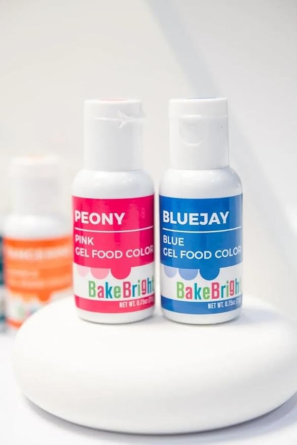BakeBright Gel Food Coloring for Baking | 6 Pack Food Coloring Gel for Baking Chocolate Candy Cookie Icing and Cake Decorating Pastel Food Gel Coloring | Sugar Art Gel Food Coloring Set