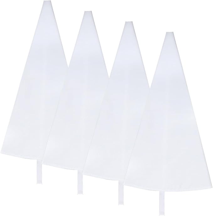 4 Pack Reusable Pastry Piping Bags, 16 inch Cloth Frosting Bag Canvas Cake Decorating Bags White Icing Piping Bag for Cakes Cookies Dessert DIY Making