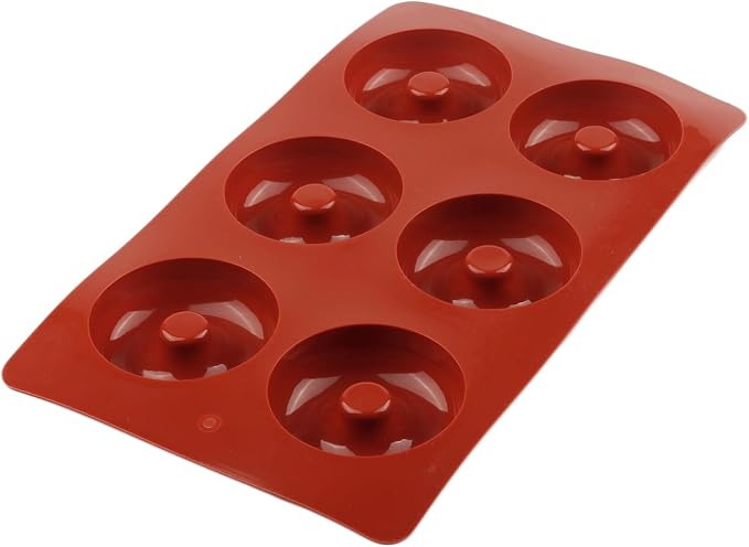6 Cavity Donut Silicone Chocolate Molds Doughnut Pan Baking Mold For Chocolate Candy