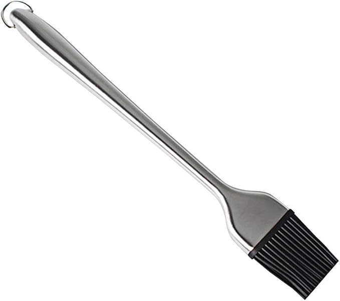BBQ Grill Basting Brush Silicone Cooking Pastry Brush with Stainless Steel Handle Heat 230 Degree for Sauce Marinade Steak Meat 30cm