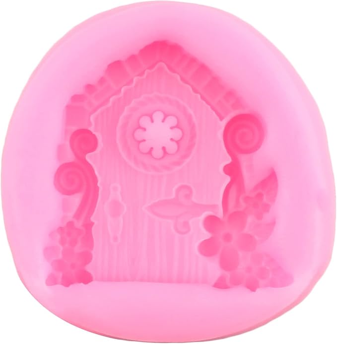 Mujiang Enchanted Vintage Fairy Garden Fairy Gnome Home Door Silicone Fondant Mold For Cake Decorating Chocolate Candy Clay Gumpaste Set Of 4