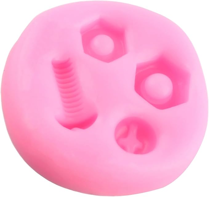 Hand Tools Silicone Mold Construction Tools Fondant Molds Screw Nut Candy Molds For Cake Decorating Cupcake Topper Chocolate Gum Paste Polymer Clay